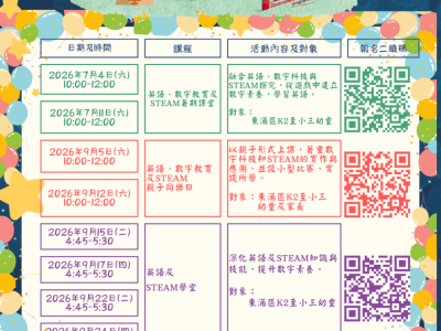 【啟發幼兒無限潛能！】